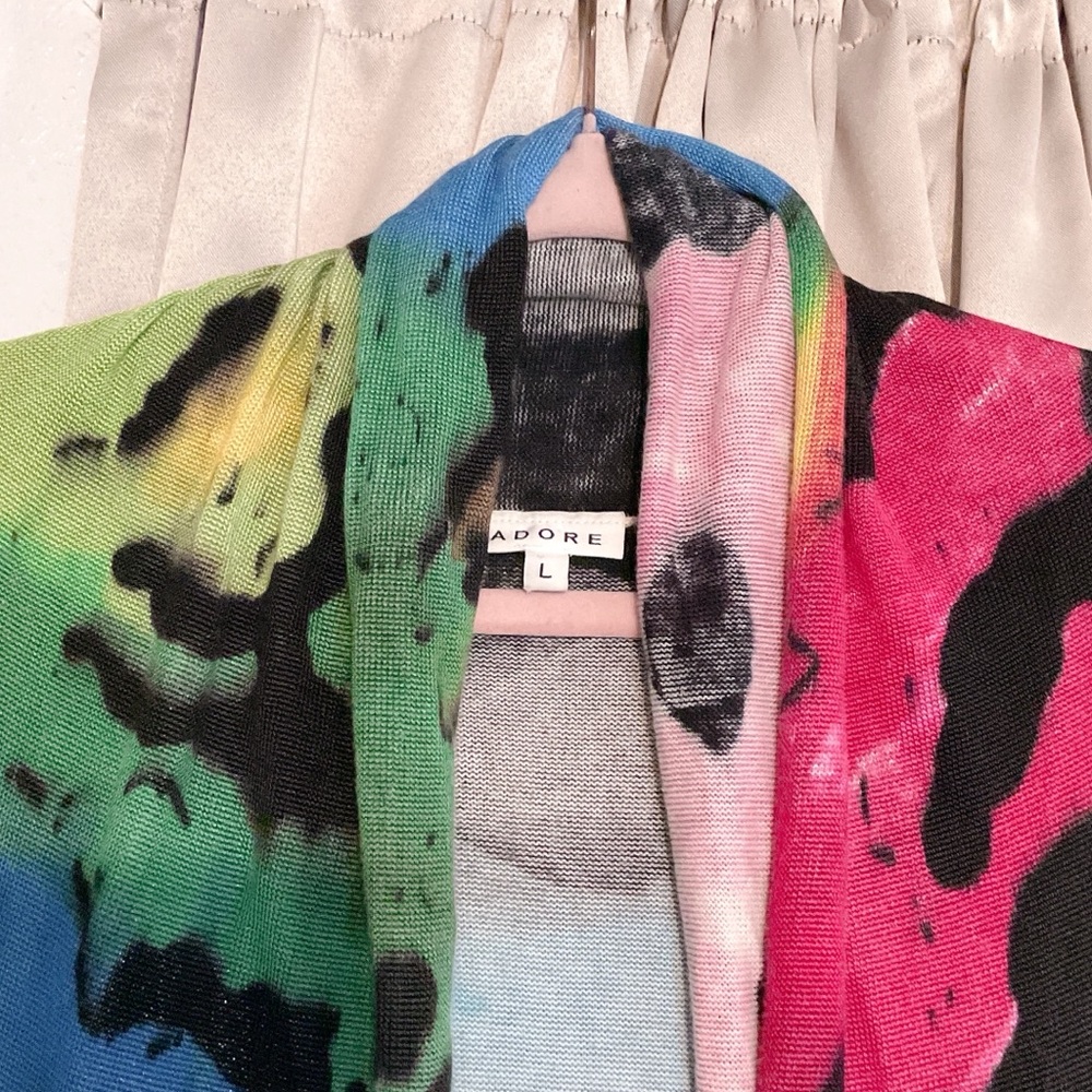 Adore Multicolor Abstract Cardigan - Picture 3 of 7